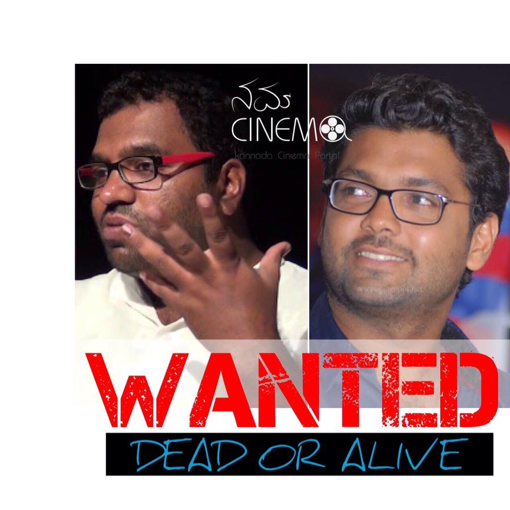 NamCinema's tweet photo. BM GiriRaj to direct Rakshit Shetty under K.Manju production.  Movie titled as 'WANTED Dead or Alive' http://t.co/XPdPiEXZEW