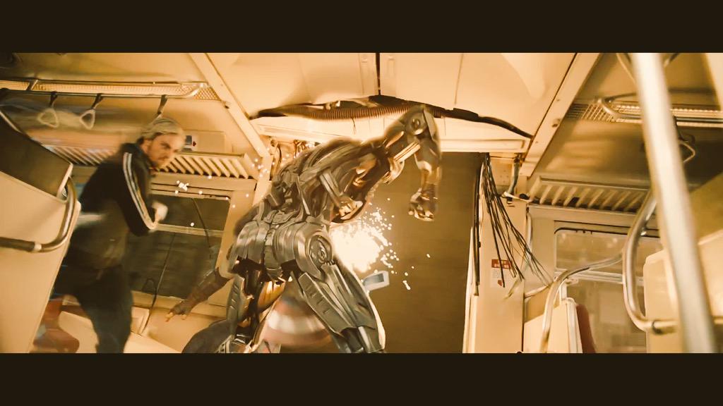 BuddiesAssemble's tweet photo. What do u think of this awesome shot of #Quicksilver tackling #Ultron! @moviepilotnews #AvengersAgeOfUltron #Marvel http://t.co/1YlS2l9nis