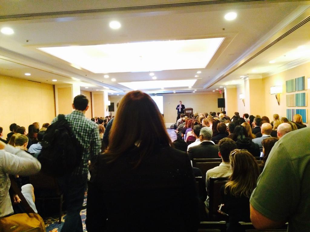 cbalusek's tweet image. Its standing room only for @joelknight of @wpengine at #CSSummit15
