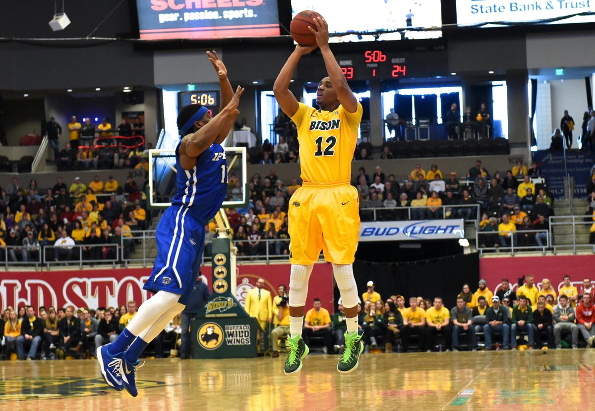 NDSUmbb's tweet image. Before this year, only 4 Bison had ever made 70+ 3-pointers in a season.
The school record was 85.
LA made 104.