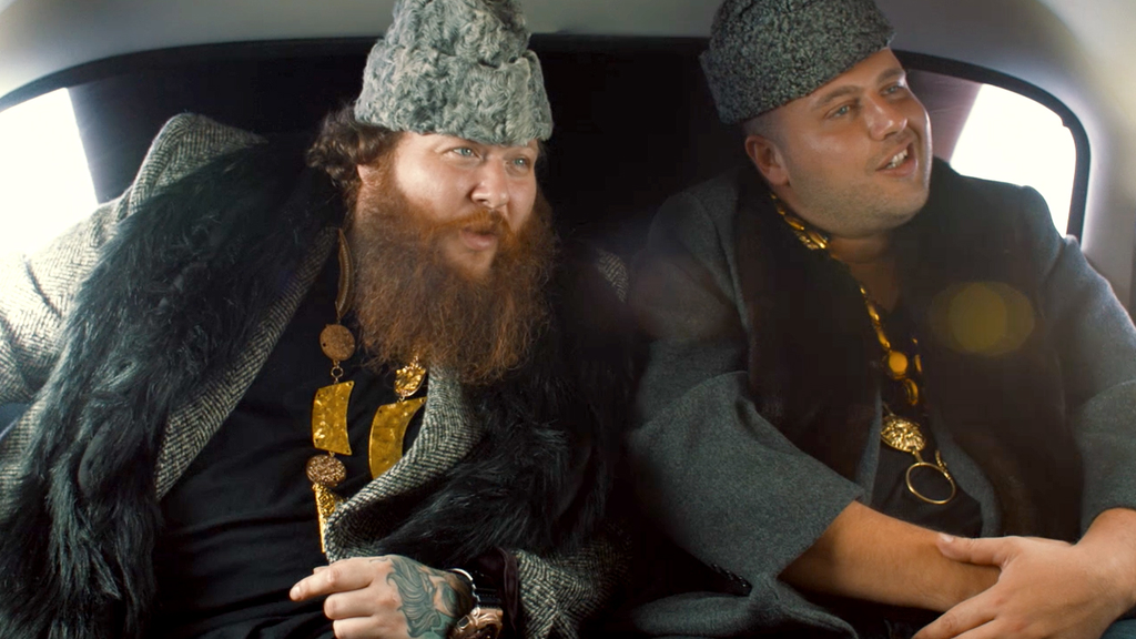 VICE's tweet photo. Watch @ActionBronson's new video for "Baby Blue," featuring @chancetherapper: http://t.co/orAqS1k46a http://t.co/Vqc3RlfaRC