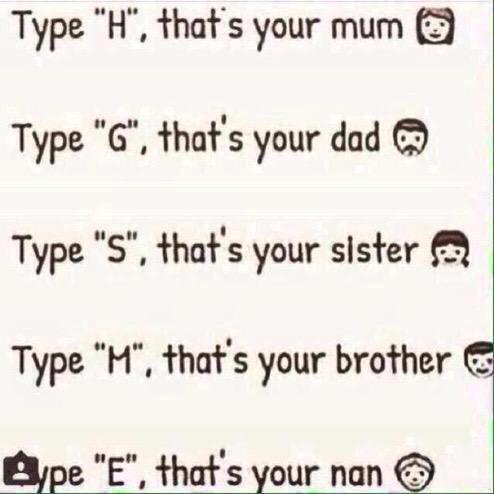 Mum: <a href="/FakingHunterLiz/">H</a> 
Dad: <a href="/gcmezfaux/">ѕєℓєиα</a> 
Sister: @RcbeccaLynch 
Brother: @MaiaMitchell_xo 
Nan: <a href="/AppStcre/">ً</a>