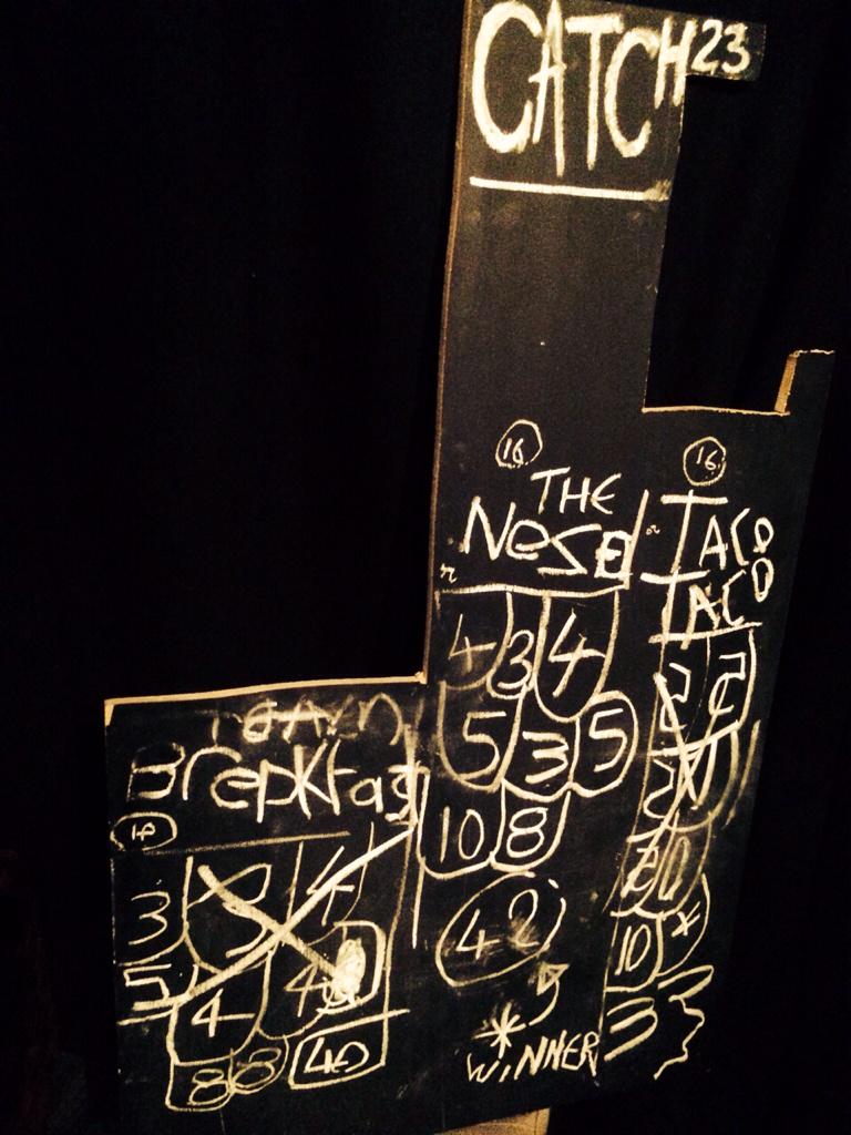 Tonight's scoreboard from <a href="/Catch23UK/">Catch23UK</a> ! It doesn't make much sense, but it's ok...Neither does the Show. #TheNoseWins