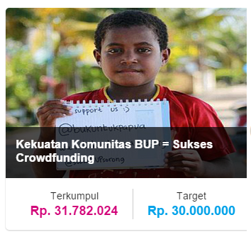 Kekuatan komunitas merupakan kunci sukses <a href="/bukuntukpapua/">Bukuntukpapua</a> melakukan Crowdfunding #Kitabisa - kitabisa.com/kisah-sukses/4…