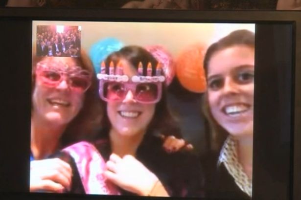 Watch Prince Andrew and 400 guests sing \happy birthday\ to Princess Eugenie - over FaceTime  