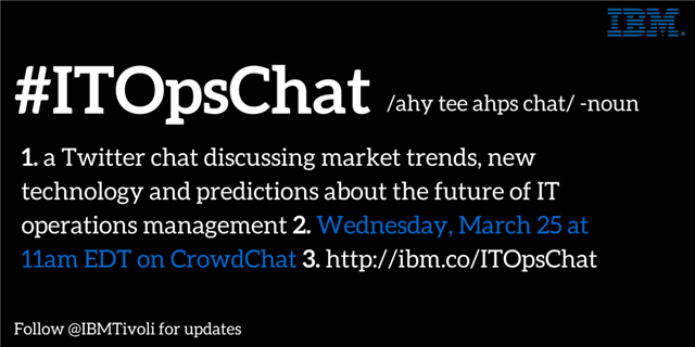 TalkToErik's tweet photo. Have plans on March 25? Now you do! #ITOpsChat #IT #Operations http://t.co/WTgwF7RUJw http://t.co/zFXiLv0LjB