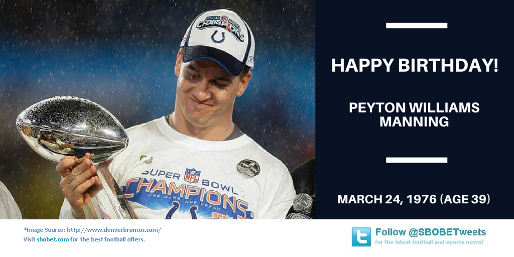 Happy birthday to Denver quarterback Peyton Manning, who turns 39 today.   