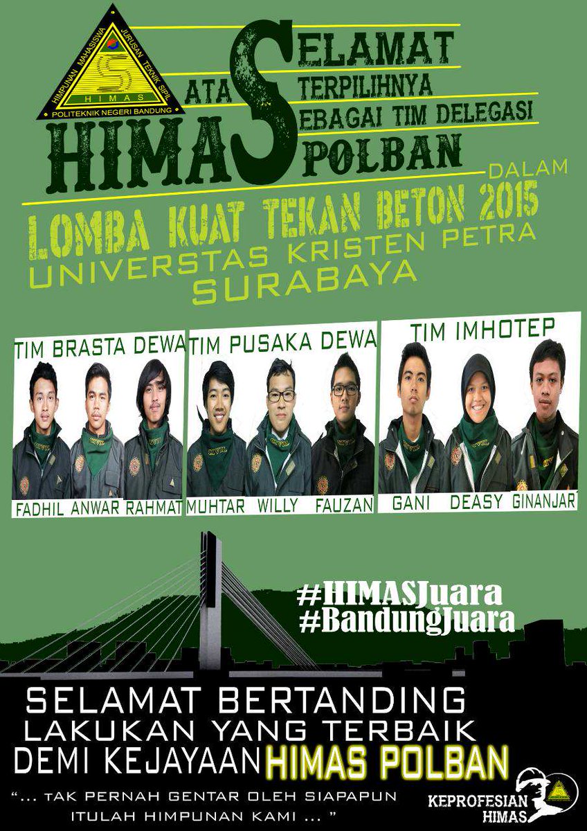 himaspolban's tweet photo. Selamat Bertanding untuk delegasi @HIMAS_POLBAN http://t.co/oy8OJ4PFzg