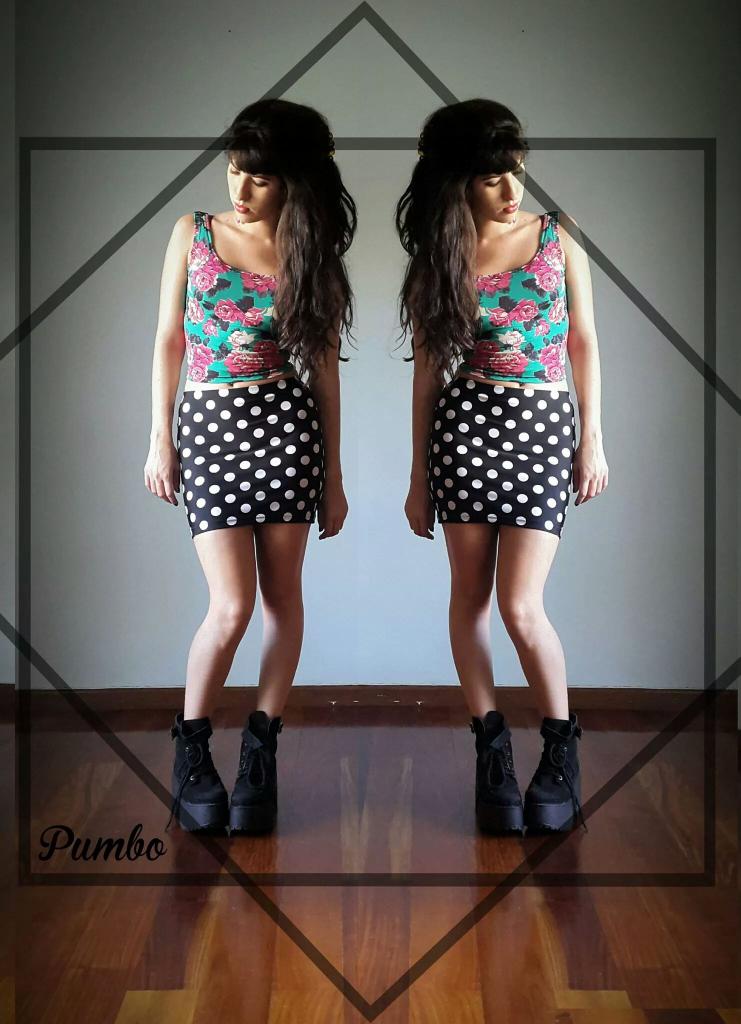PumboInd's tweet photo. 》Top flower verde
》Mini lunares 
#pumbo http://t.co/tvtGZMkHY3
