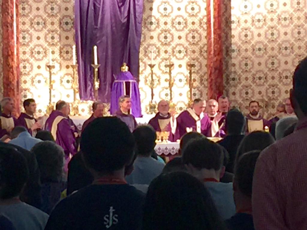TXCatholic's tweet photo. @TXCatholic preparing for tomorrow's Advocacy Day with Holy Mass and 16 Texas bishops #txlege #tccupdate #TXCatholic http://t.co/Bzp2GXbBK8