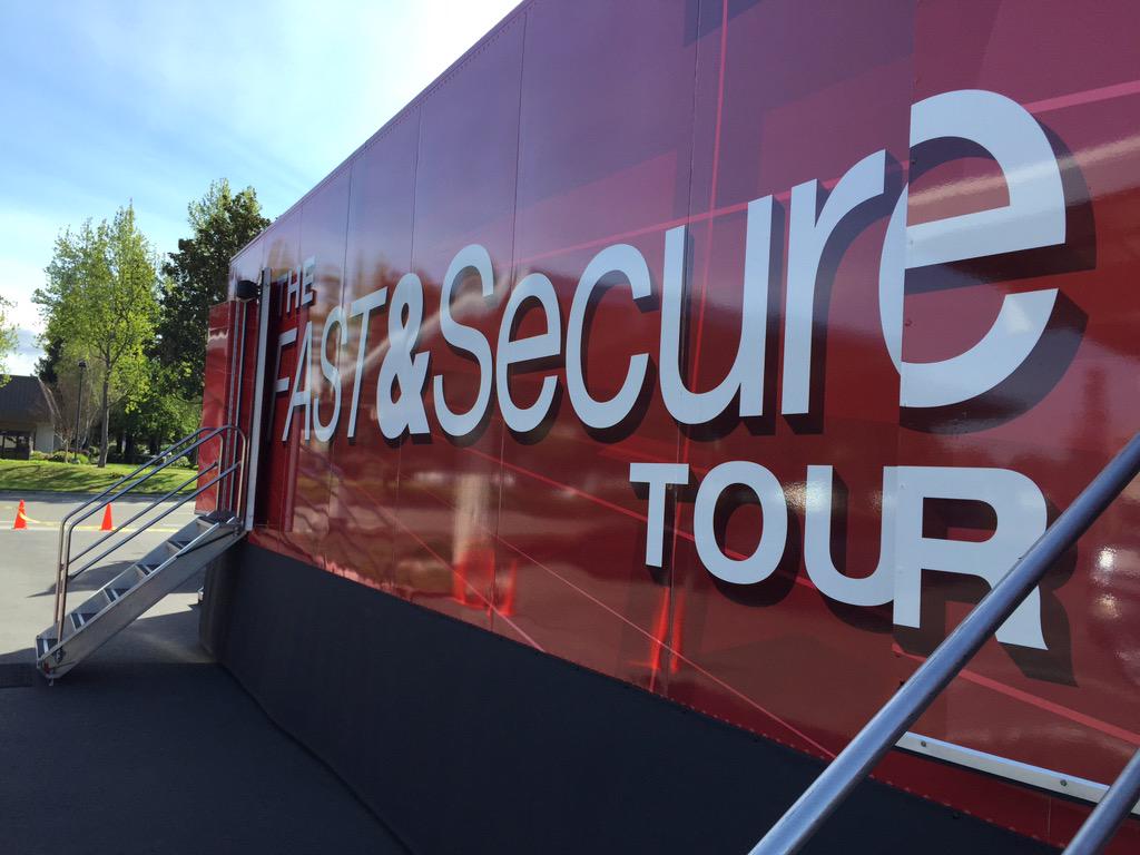 SARABLOHH's tweet photo. #FortiExpress #Fortinet #datacenteronwheels #mobiledatacenter @ Fortinet-HQ http://t.co/eHbEFXsv36