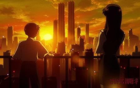 【第3新東京市】
表向きは「将来の首都として建設されている都市」、実態はNERV本部を狙って襲来する使徒の迎撃のための対使徒迎撃要塞都市。
芦ノ湖北岸に位置する。
EVAの武器、電源コードを収納した兵装ビルなどがEVAの戦闘をサポートする。