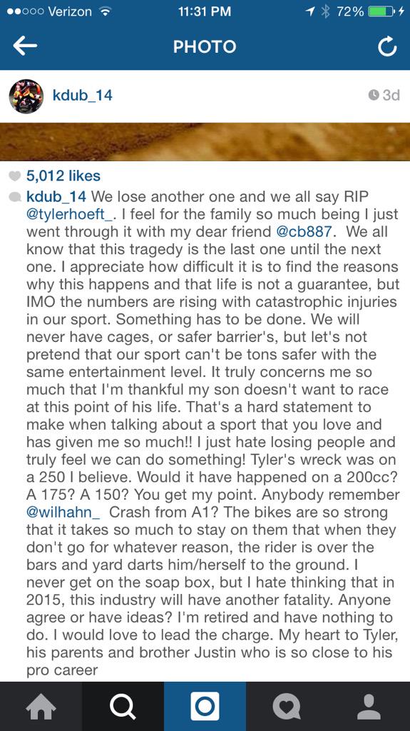 austinvail14's tweet photo. Wise/ kinds words from the legend... It's worth the read.
RIP #TH237 everyone pray for his family. http://t.co/SqD3EK7rjr