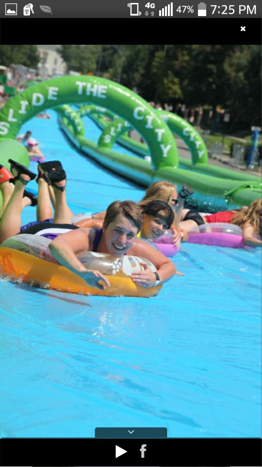 walshyy6's tweet image. This #SlideTheCity thing looks so sick! Never seen a sad person on a slip-n-slide