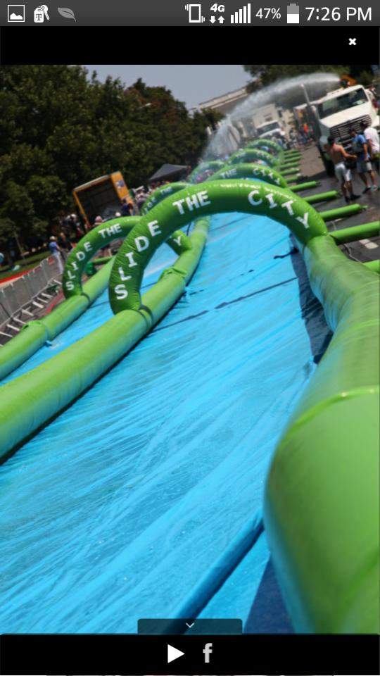 walshyy6's tweet image. This #SlideTheCity thing looks so sick! Never seen a sad person on a slip-n-slide