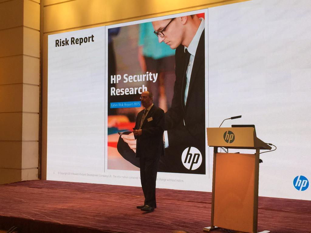 Honored to present #HPSecurity Cyber Risk report at #HPProtect in Hong Kong