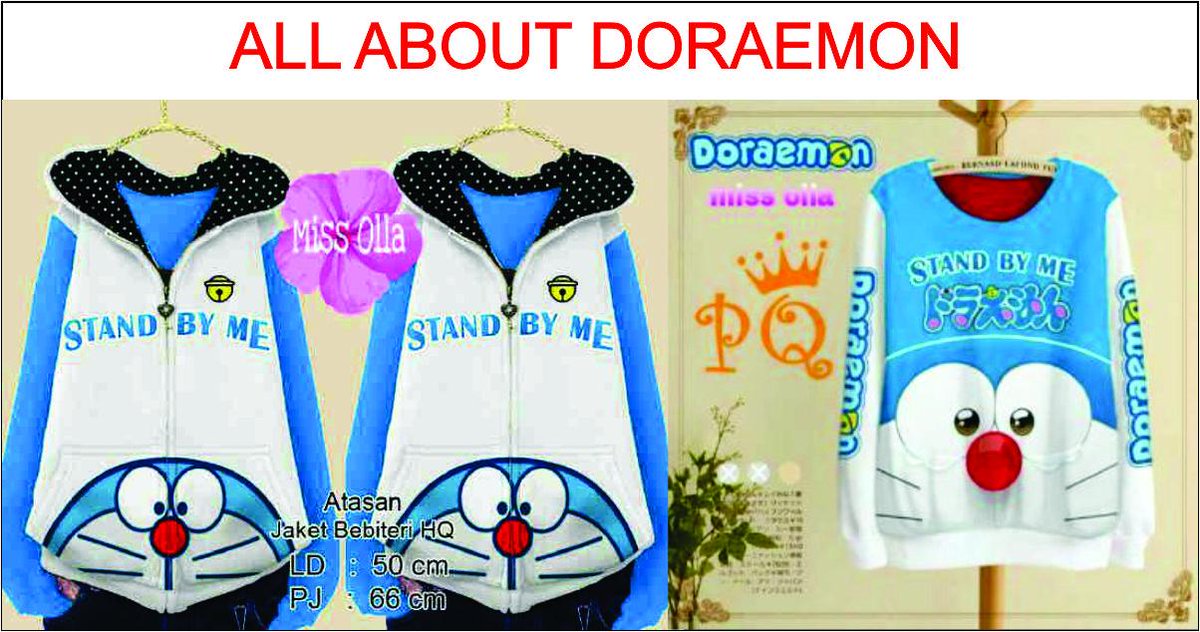 Jaket &amp; Sweater Doraemon
Bahan Babyterry Nyaman dipakai | Allsize | SMS/WA 0896-7868-0389 | BBM 26AF4EB6 ! Hanya 85rb