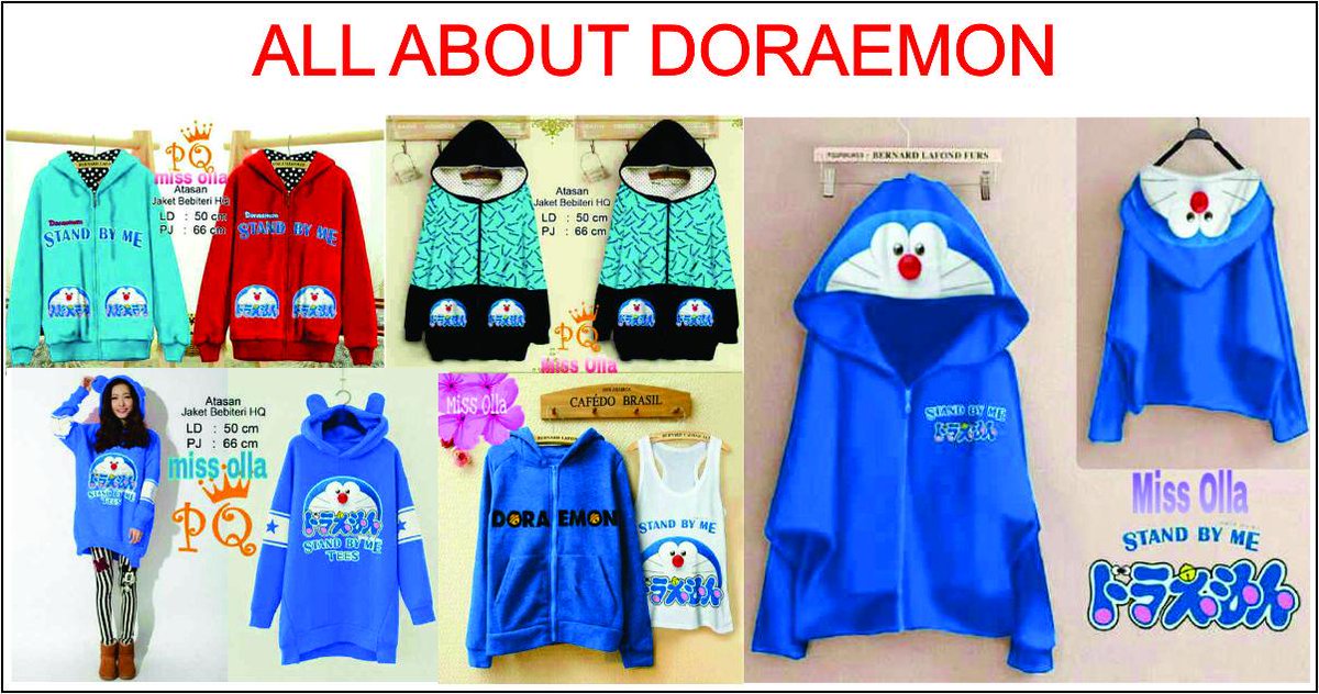 Jaket &amp; Sweater Doraemon
Bahan Babyterry Nyaman dipakai | Allsize | SMS/WA 0896-7868-0389 | BBM 26AF4EB6 ! Hanya 85rb
