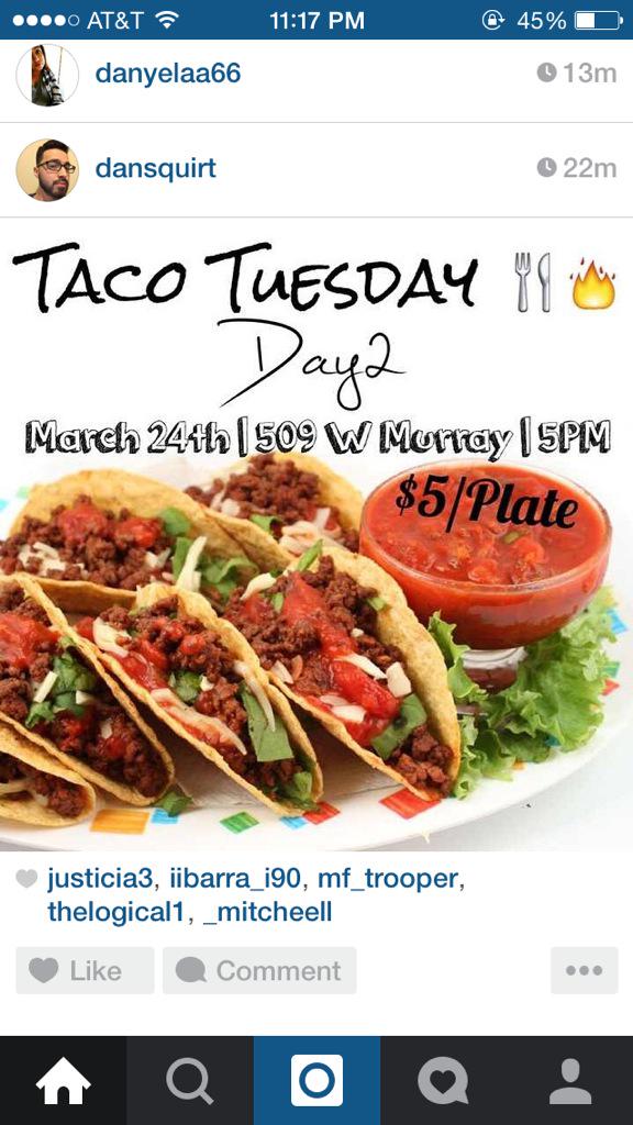 WesternLambdas's tweet photo. Taco Tuesday ! Place your orders asap! http://t.co/pEbeqHUSfu