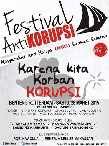 festival anti korupsi.. yg di Sulsel datang ya..