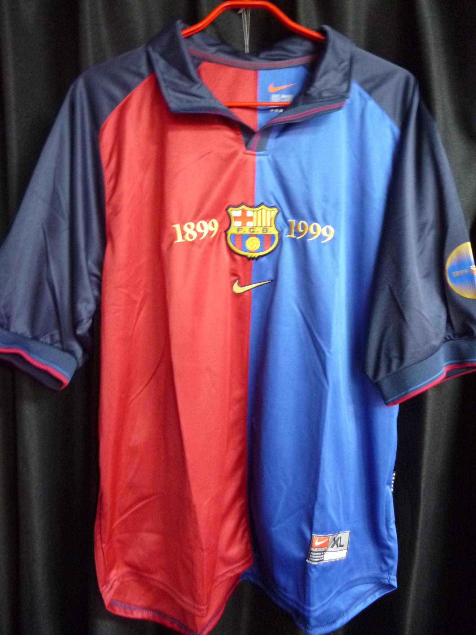 『正規品』バルセロナ 100周年 99/00 ユニフォーム ウェア バルセロナ（H）復刻版99/00 100周年N＆Nセット