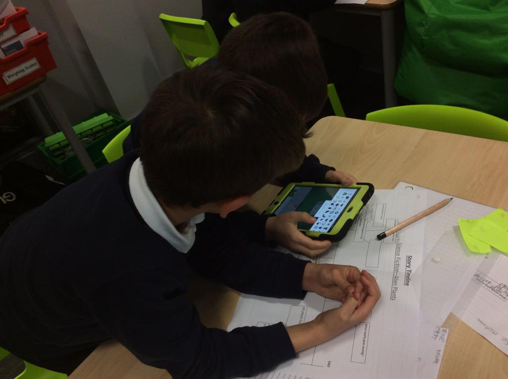 ClassHarkins's tweet photo. Pupils using Adobe Voice to help vocalise their Alien Plant stories.  #TMAstley useful apps @ICT_MrP @amykingsley85 http://t.co/1cphHb96AP