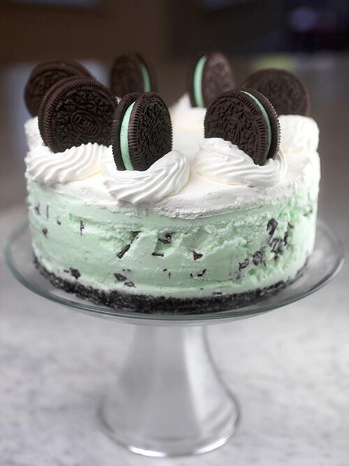 Mint Oreo Chocolate Chip Ice Cream Cake