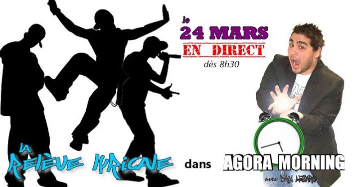 DanLeskro's tweet photo. Ce matin je reçois @LaRLOfficiel dans #AgoraMorning ! Va y avoir du freestyle je vous le dit ! http://t.co/Mih2dG51um