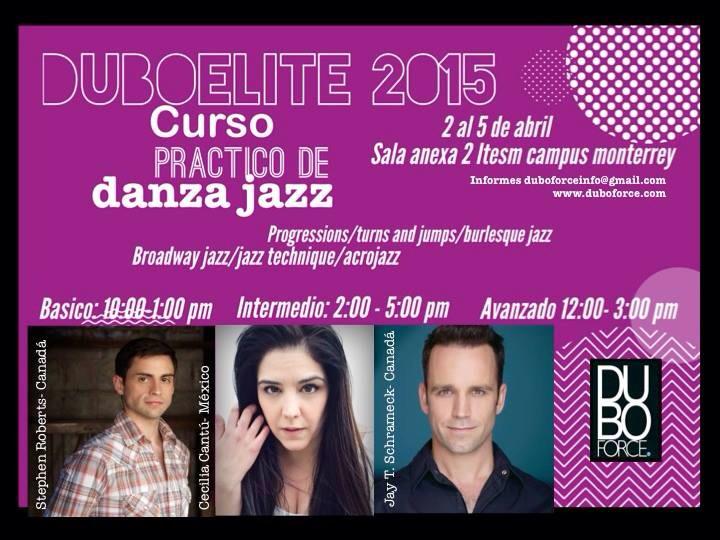duboforce's tweet photo. @angeledance DUBOELITE2015 curso práctico para alumnos de jazz 2-5 abril ITESM campus MTY http://t.co/NJKzxGJt7y