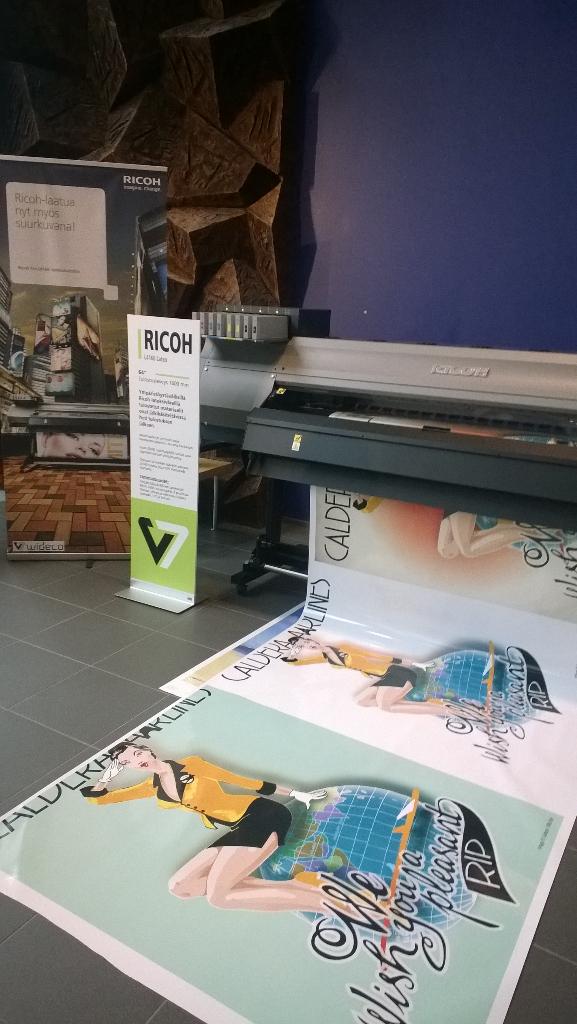 AHernetkoski's tweet photo. #Ricoh #suurkuvatulostimet tarjoaa #Wideco. Tänään esillä Kuopiossa #tuotantotulostus -tapahtumassa #printiitee http://t.co/tyQfwDlee7