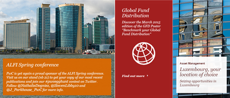 PwC_Luxembourg's tweet photo. #ALFISpring15 has started today! We are delighted to meet you at our stand! #PwC http://t.co/VViV9dO6ti