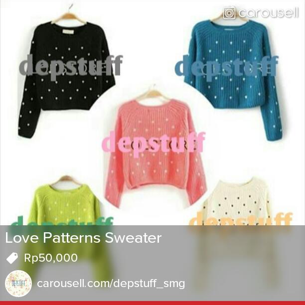 rifadep's tweet photo. Selling Love Patterns Sweater Rp50,000 https://t.co/FSSsBlBdX6 #carousell @carousell_id http://t.co/3vYTtna62c
