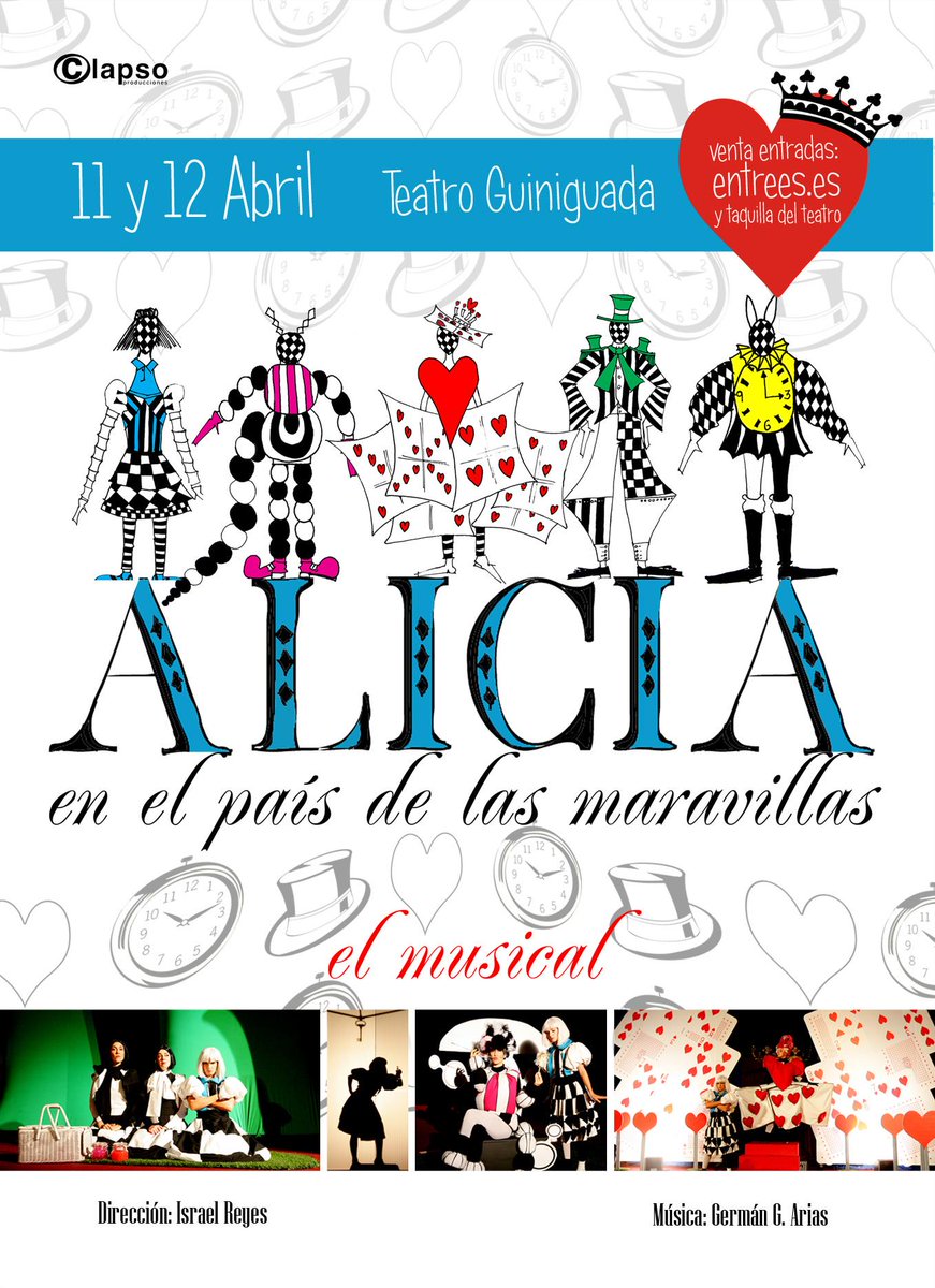 CLAPSOteatro's tweet photo. El Teatro Guiniguada se convertirá los días 11 y 12 de abril en el jardín de las aventuras de Alicia, el Musical. http://t.co/iCPZ5DpPZB