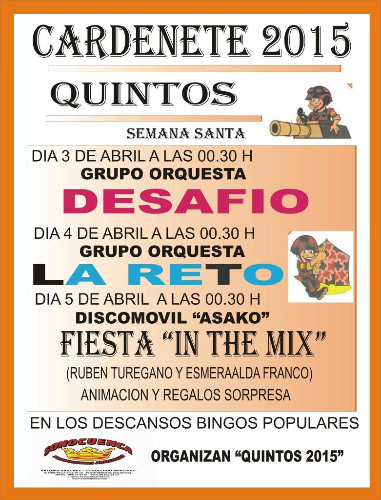 LaRetoGrupo's tweet photo. Próximos bolos 
👉3 de Abril Villar del Humo 
👉4 de Abril Cardenete. http://t.co/hlLEkeMT8Y