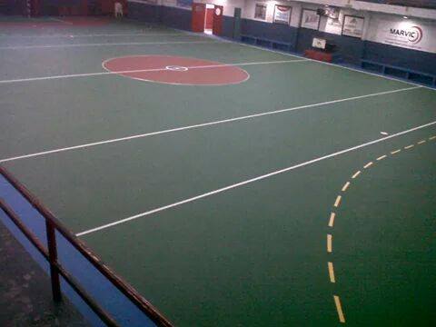 La gente de <a href="/Cideco_Handball/">Cideco_Handball</a> también dejó su cancha hermosa y lista para la acción