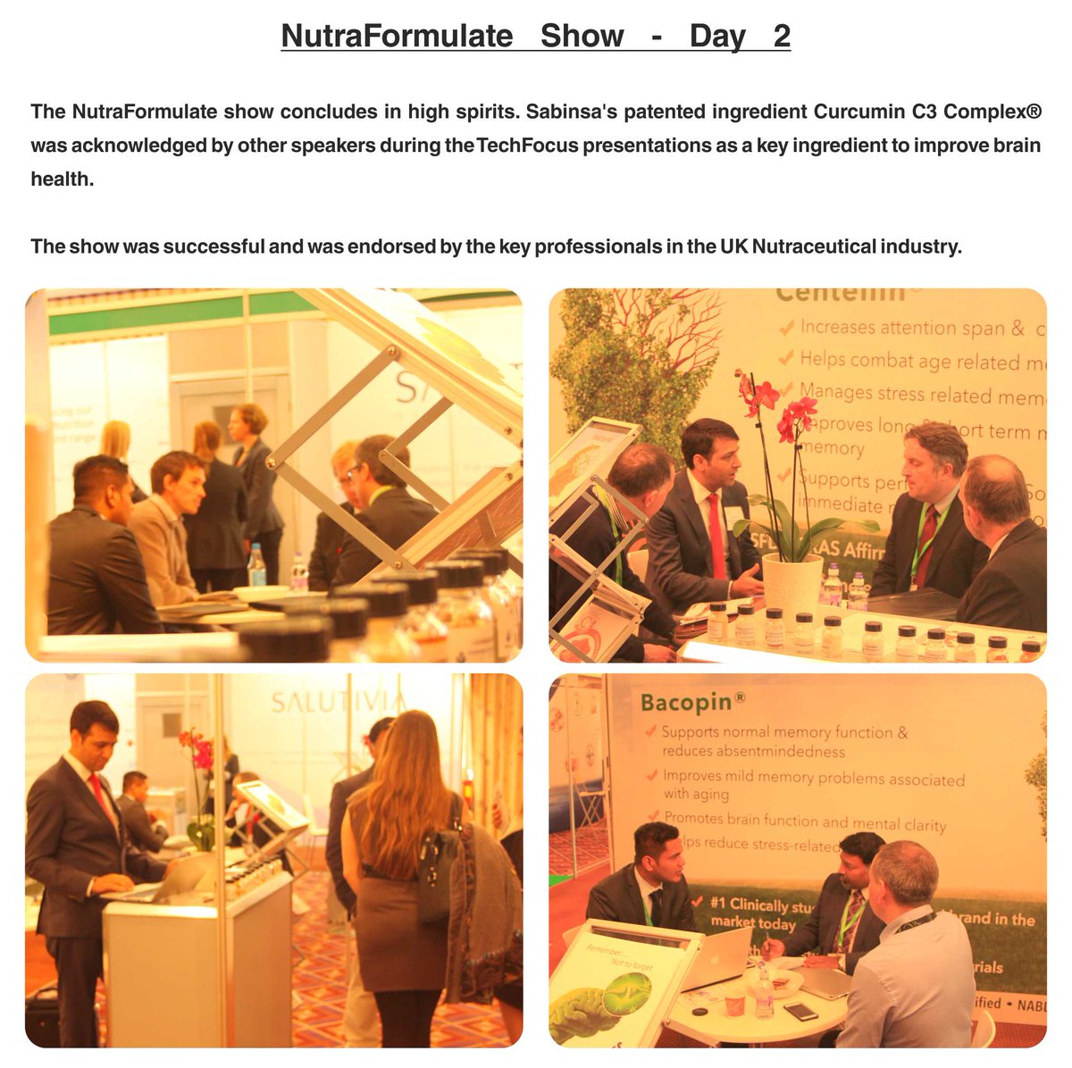 VipinVijay6's tweet image. #NutraFormulate2015 ends in high spirits @sabinsa #IPreferC3Complex acknowledged by speakers #TechFocus presentations
