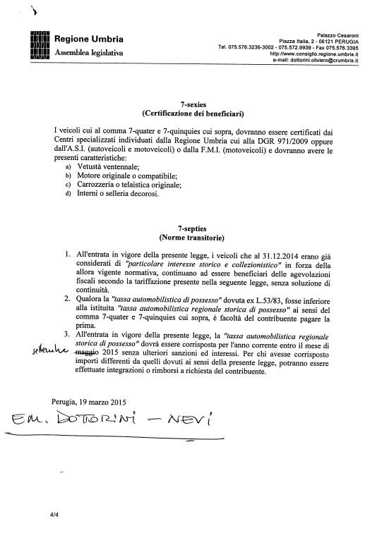 #umbria Emendamento di <a href="/raffaelenevi/">Raffaele Nevi</a> sul #bollo #auto storiche approvato in #Commissione. Oggi in #Consiglioregionale