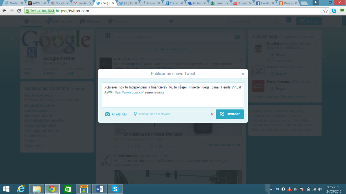 PartnerGoogle's tweet photo. Ingresa a http://t.co/hzWFnM257o Encuentra todo acerca de las tiendas virtuales y las plataformas de negocios AWM. http://t.co/XPtGHgeZZR
