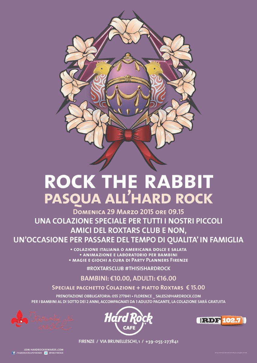 kid_pass's tweet photo. #RockTheRabbit: colazione di #Pasqua con il Coniglietto Rock all'@hrcfirenze @firenzetoday http://t.co/RVfm0ejALc http://t.co/zXJ5W1zySH