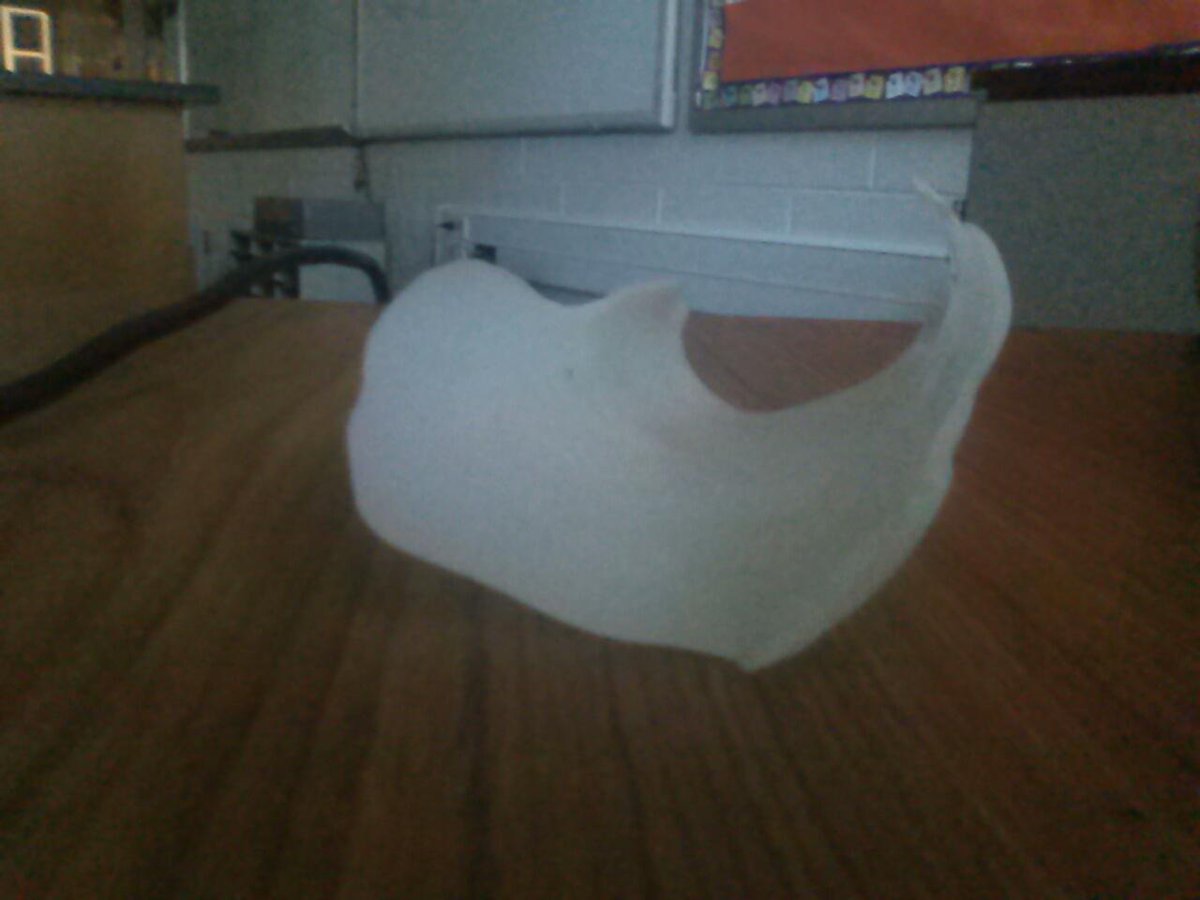 DocPWest's tweet photo. We made our own plastic in Chem. Tech just experimenting around. #plastic #chemistry http://t.co/pfWXDkgbdd