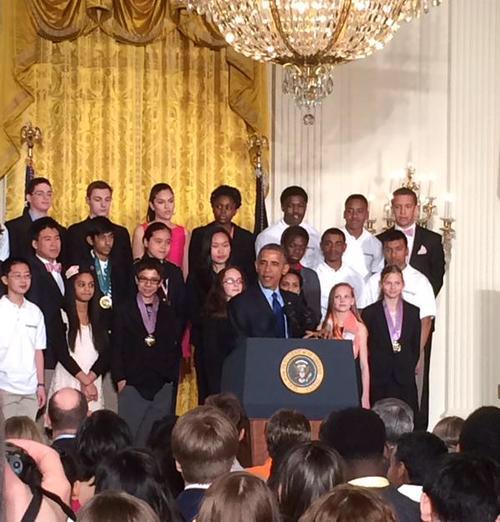 IDEAschools's tweet photo. #IDEAMcAllen's own Therechel represented IDEA at the #WhiteHouse #ScienceFair today. @BarackObama #proudIDEAmoments http://t.co/nrGKrISZ5z