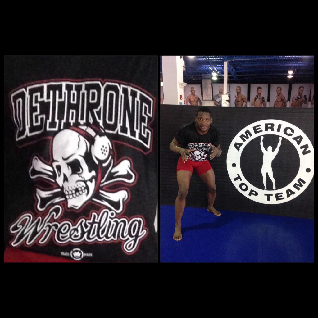 ILLxWillBrooks's tweet photo. Had to pull out the @dethrone wrestling shirt for wrestling practice #dethroneroyalty #ATTNation http://t.co/Hgc6TlfSdQ