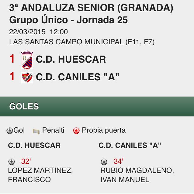 cdcaniles's tweet photo. Empate fuera de casa del @cdcaniles ante el CD Huescar con el resultado de 1 a 1. http://t.co/1aGk3n8p5B