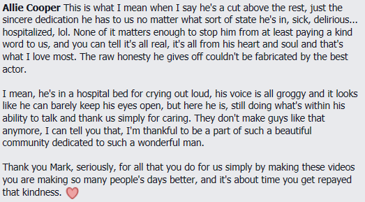 Gigsis3's tweet photo. This person's comment on #markiplier 's latest Facebook post said it here.
#GetBetterMark http://t.co/XPQorLzgym
