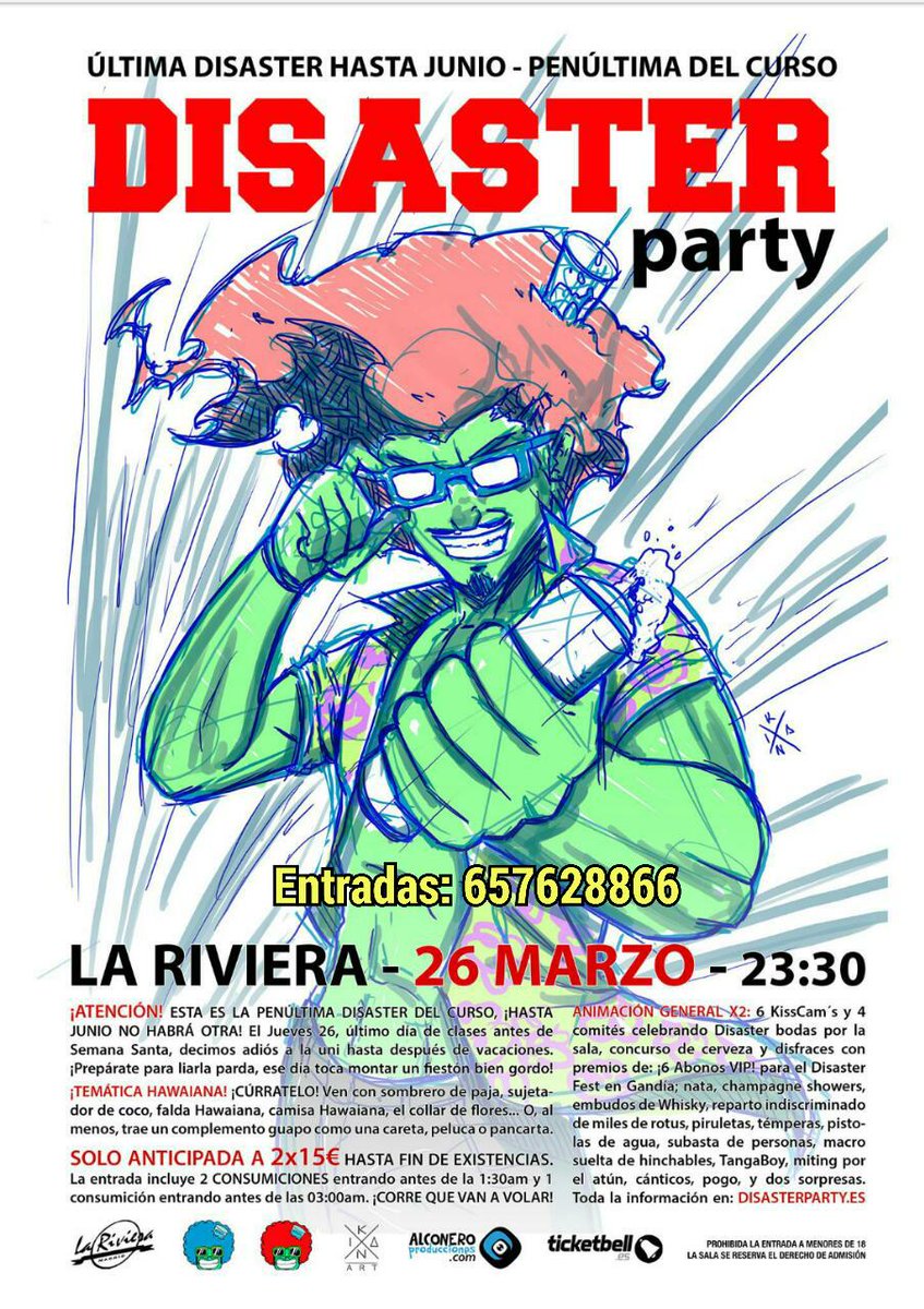 RRPPAlbaGomez's tweet photo. Disaster Party en la Riviera. Jueves 26 Marzo.
ULTIMAS ENTRADAS 657628866
#disaster #disasterparty #riviera http://t.co/S5L4Eh5cPu