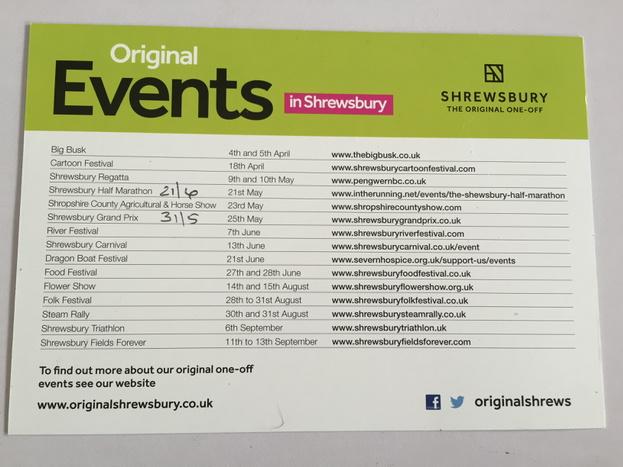 kevincrofts's tweet photo. @originalshrews perhaps you should have spent some money on a proof reader. #shrewsbury #wrongdates http://t.co/x1eG8iuWOU