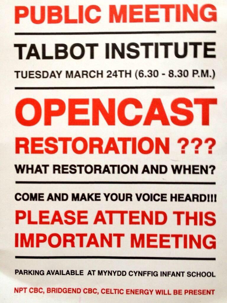 ⚠️HAVE YOUR SAY 📢 #KenfigHill #Pyle public meeting @TalbotCommunity 2day 18.30. ⏰#restoration #ParcSlip Rt #Bridgend