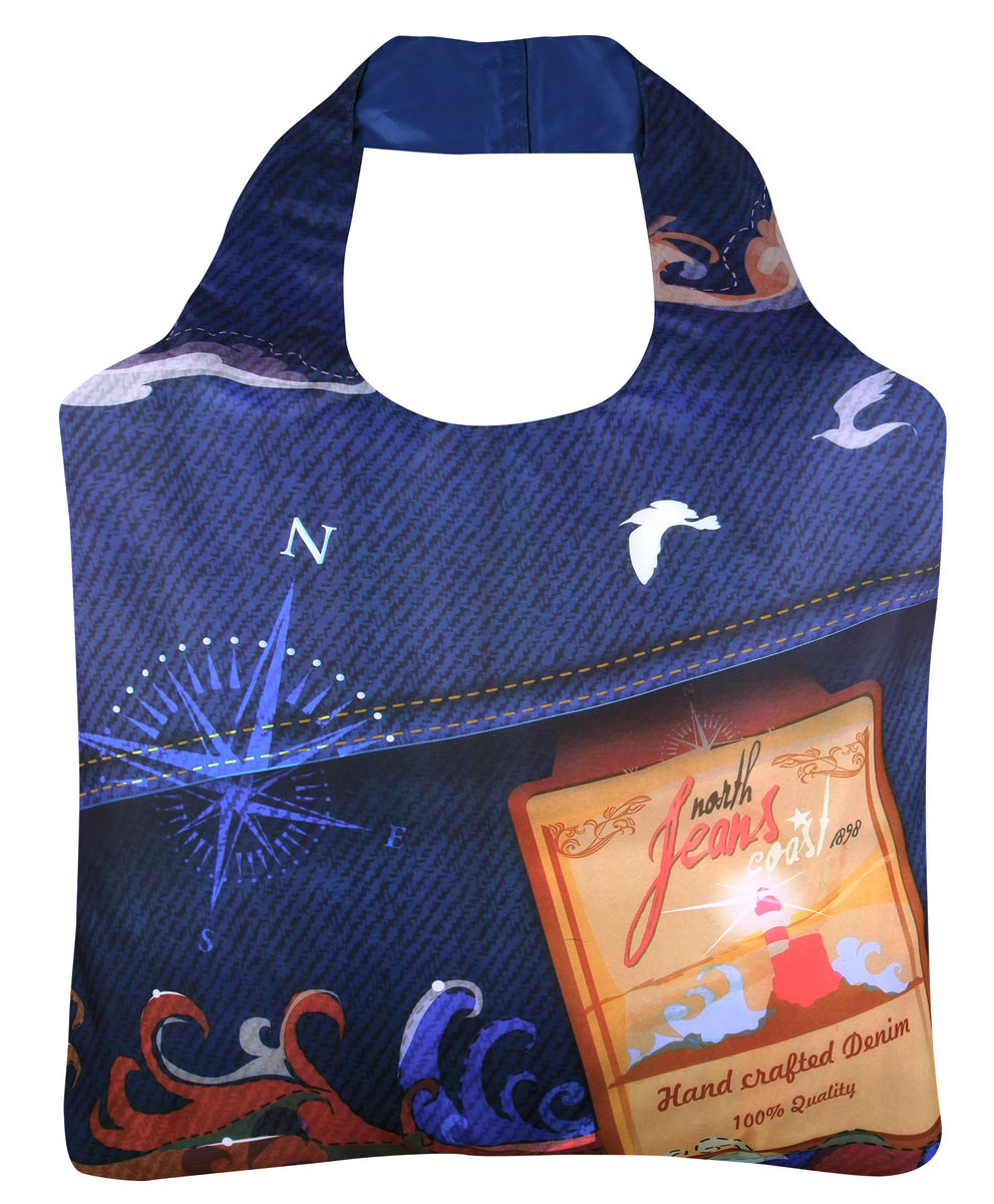 Vrolijk #duurzaam en handig in gebruik! Prachtige prints zoals de Jeans! Bestel hem op online-tassenwinkel.nl