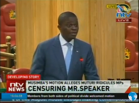 NationFmKE's tweet photo. The speaker has on many occasions said 'I will not listen to anyone, this is not a market place ~ #Musimba http://t.co/c328Ay19Nq