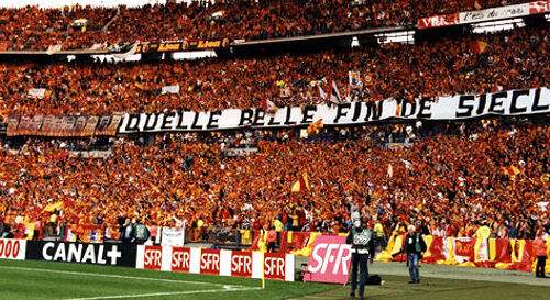 FranceFoot90's tweet photo. Supporters lensois - Stade de France 
1999

#RCLens http://t.co/TBgYFH2y1h